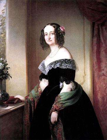 Antonia Festetics, Mrs. Count Janos Barkoszy, 1847 (Franz Schrotzberg) (1811-1889)  Magyar Nemzeti Múzeum Budapest   