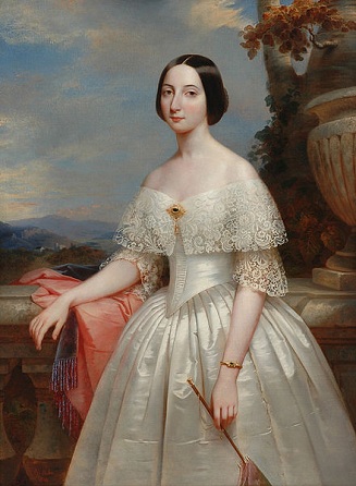 Adelaide of Austria, Queen-Consort of Sardinia, 1848 (Benoit Hermogaste Molin) (1810-1894)   Alexander Palace, Tsarkoye Selo  