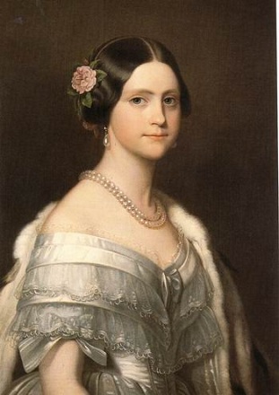 Princess Maria Amélia of Portugal, daughter of Dom Pedro I of Brazil, ca. 1849 (Friedrich Dürck) (1809-1884)   Location TBD 