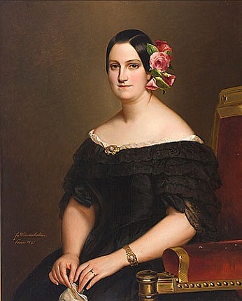 Marie Christine of the Two Sicilies, Queen of Spain, ca. 1841 (Franz Winterhalter) (1805-1873)   Musée National du Château et des Trianons, Versailles 