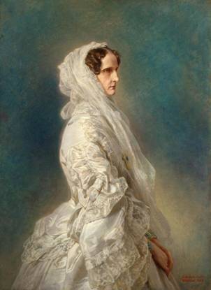 Empress Alexandra Feodorovna of Russia, Charlotte of Prussia,  1856  (Franz Xaver Winterhalter) (1805-1873)   The State Hermitage, St. Petersburg