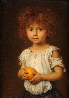 A Child, 1866 (Ludwig Knaus) (1829-1910)    Düsseldorfer Auktionshaus 