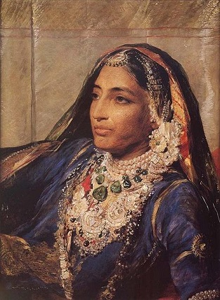 Maharani Jind Kaur, wife of Maharaja Ranjit Singh, 1863 (George Richmond) (1809-1896)  Location TBD 
