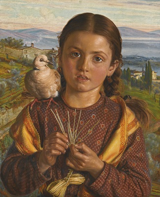 A Tuscan Girl, 1869 (William Holman Hunt) (1827-1910)  Sothebys Auction House, December 4, 2013, Lot 49 