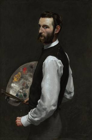 Self-Portrait, ca. 1865-1866  (Frédéric Bazille) (1841-1870)   The Art Institute of Chicago, IL      1962.336 