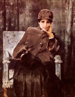 A Woman, "Meditation", 1885 (William Meritt Chase) (1849-1916)  Location TBD 