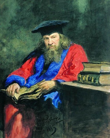 Dimitry Mendeleev, 1885 (Ilya Repin) (1844-1930)   State Tretyakov Gallery, Moscow 