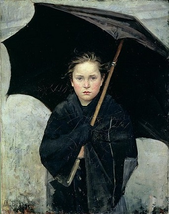 A Girl, "The Umbrella" 1883 (Marie Bashkirtseff) (1858-1884)  The State Russian Museum, St. Petersburg