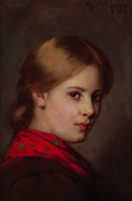 A Young Woman, ca. 1890 (Franz Defregger) (1835-1921)  Location TBD