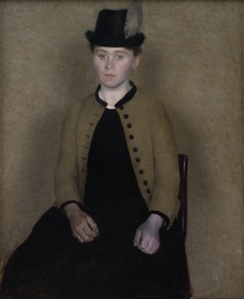 Ida Ilsted, later the artists wife (Vilhelm Hammershøi) (1864-1916)  Statens Museum for Kunst, København 
