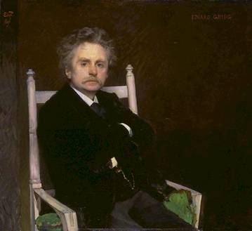 Edvard Grieg, ca. 1891  (Eilif Peterssen) (1852-1928)   Location TBD 