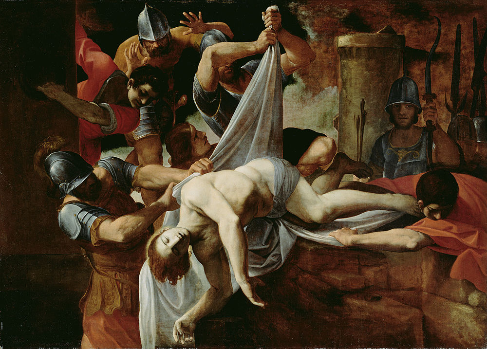 St. Sebastian Thrown into the Cloaca Maxima, 288 CE, by Lodovico Carracci, J. Paul Getty Museum, 72.PA.14