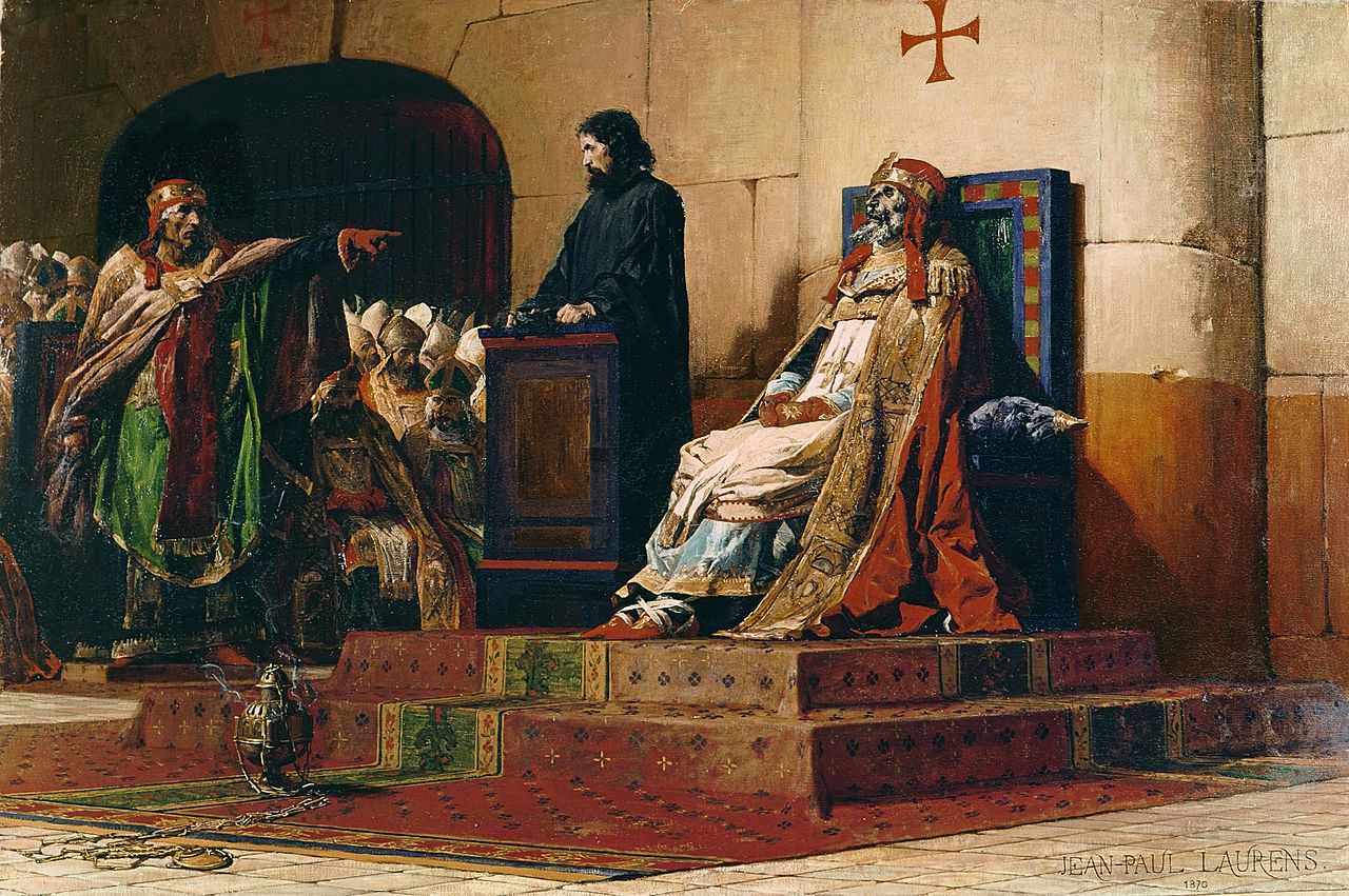 The Cadaver Synod - Pope Stephen VI has predecessor Formosus exhumed and put on trial in Rome, January 897, by Jean-Paul Laurens (1838-1921)