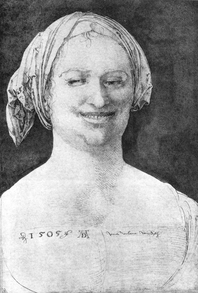 A Smiling Woman, 1505, by Albrecht Durer
