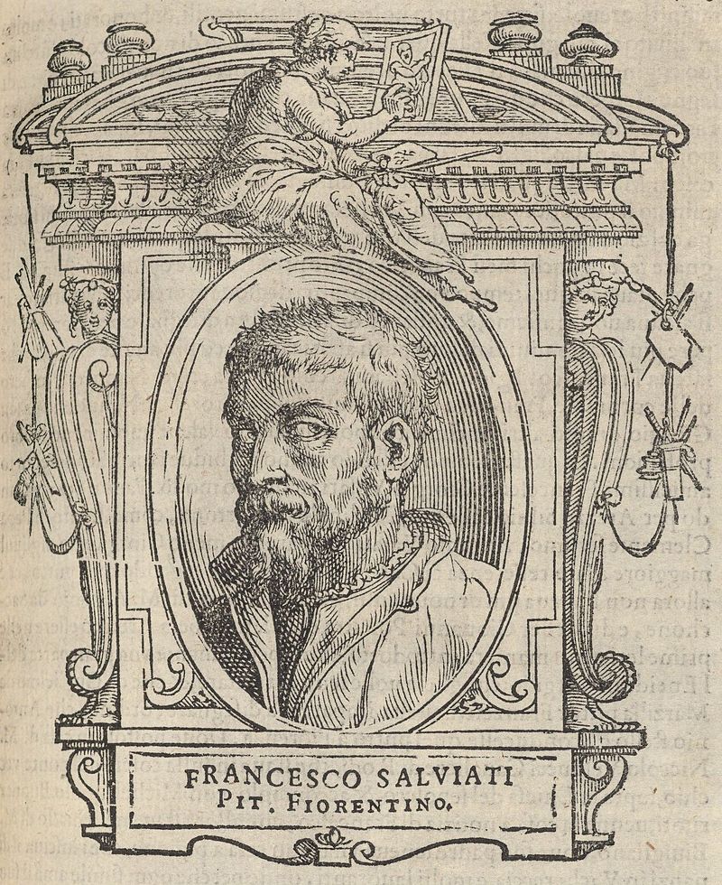 POSTHUMOUS, Francesco Salviati (1510-1563), 1568, plate in Le Vite,by Giorgio Vasari, Houghton Library Harvard University