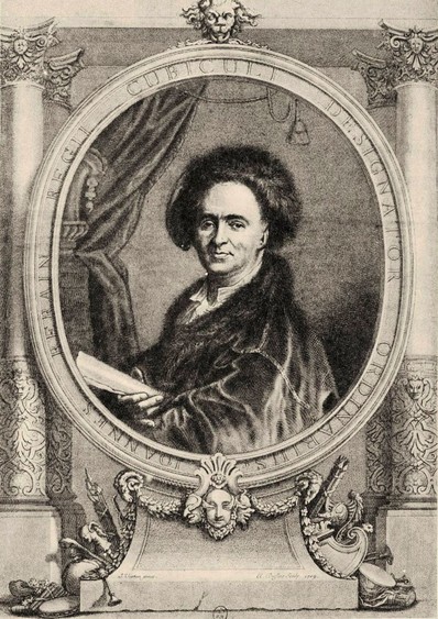 Jean Berain, 1709, by Claude Duflos 