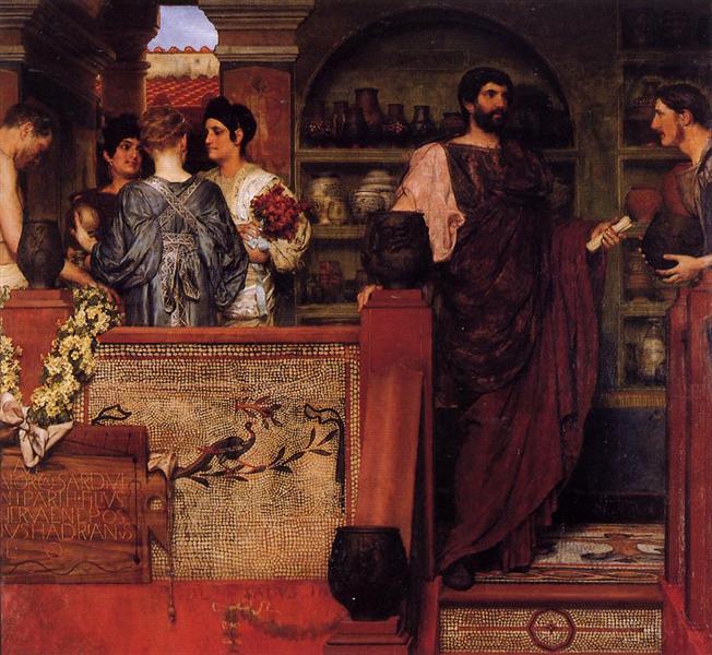 Hadrian and Sabina visit Britannia, summer 122, painted 1884 by Lawrence Alma Tadema (1836-1912) Stedelijk Museum, Amsterdam