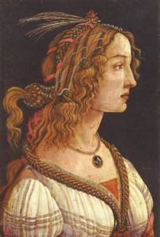 Simonetta Vespucci at 21, ca. 1474 (Sandro Botticelli)    (1445-1510)   Location TBD 