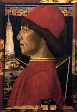 A Young Man, ca. 1475 (Baldassare Estense) (1443-1504)  Museo Correr, Venice 