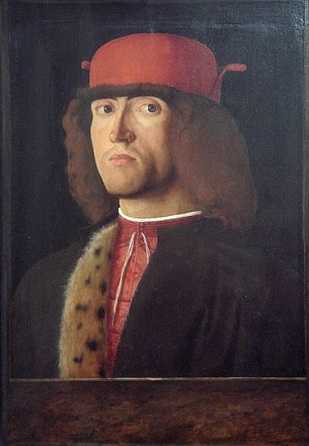 A Man, possibly Giulio Mellini, ca. 1495 (Marco Marziale) (fl. 1493-1507)   Musée du Louvre, Paris  
