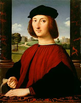 A Man, ca. 1505 (circle of Raphael) (1483-1520) Getty Center, Los Angeles 78.PB.364  