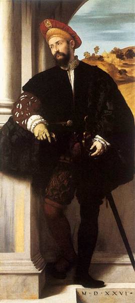 A Man, possibly Gerolamo Avogadro, 1526 (Moretto da Brescia) (1498-1554)  The National Gallery, London,  NG1025