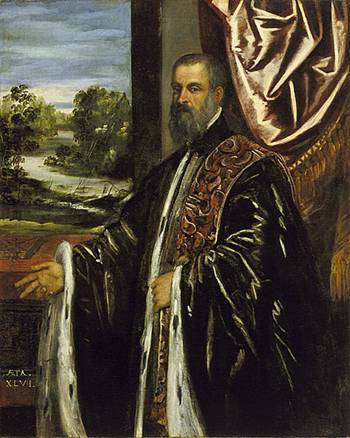 A Venetian Senator, ca. 1560  (Tintoretto) (1518-1594)    Los Angeles Countydra Museum of Art, CA