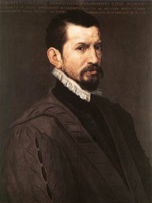Hubert Goltzius, numismatist, 1574  (Anthonis Mor) (1516-1577)  Koninklijke Musea voor Schone Kunsten van België 