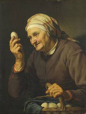 Old Woman selling Eggs, 1632   (Hendrick Bloemaert) (ca. 1601-1672)    Rijkmuseum, Amsterdam, SK-C-106  