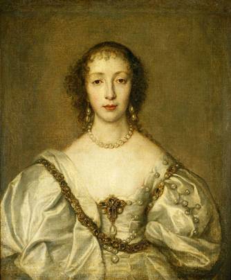 Henrietta Maria at 29 years old, ca. 1638 (Anthony van Dyck) (1599-1641)   The Royal Collection 
