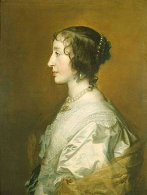 Henrietta Maria at 29 years old, ca. 1638 (Anthony van Dyck) (1599-1641)   The Royal Collection   