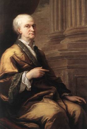 Sir Isaac Newton, ca. 1709-1712 (James Thornhill) (1676-1734)  Woolsthorpe Manor, Lincolnshire 