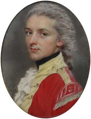 W. S. Dawe of the Indian Infantry, 1787 (John Smart) (1742-1811) Victoria and Albert Museum, London  Miniatures,  Room 90a Case  12 