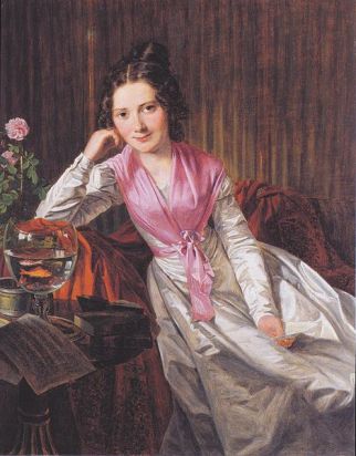 The Actress Theresa Krones, 1824 (Ferdinand Georg Waldmüller) (1793-1865) Daxer & Marschall Kunsthandel, Munich 
