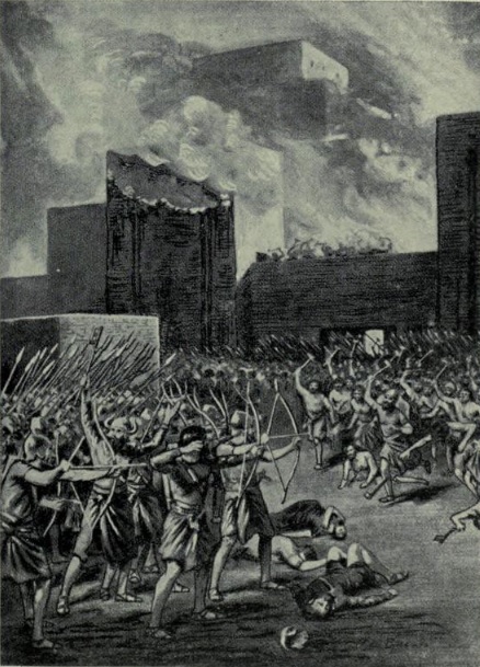 Gutian conquest of Akkad, ca. 2141 BCE (until ca. 2050 BCE) original painting from Hutchinson