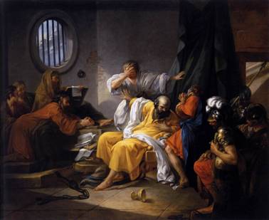 Death of Socrates, 399, by Jacques Philip Joseph de Saint Quentin (1738-1762) Ecole des Beaux Arts, Paris.