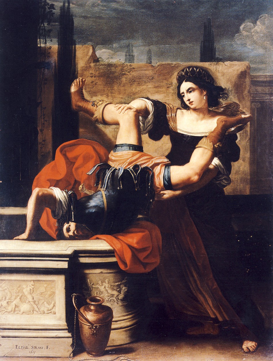 Timoclea uccide il capitano di Alessandro Magno,  335 BCE Sirani Elisabetta  - 1659 